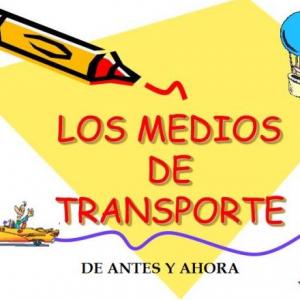 Imagen de portada del videojuego educativo: MEDIOS DE TRANSPORTE DE ANTES Y AHORA, de la temática Tecnología