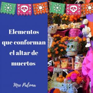 Elementos que conforman el altar de muertos