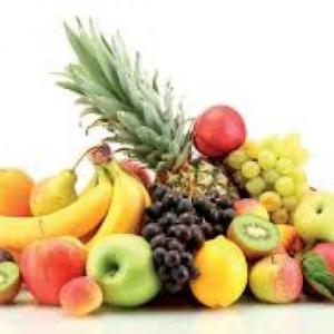 frutas y agua