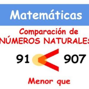 COMPARACION DE NUMEROS NATURALES CON CANTIDADES REALES