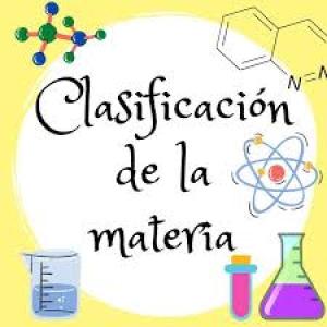 Clasificación de la materia