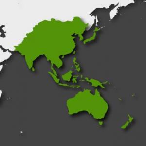 Imagen de portada del videojuego educativo: Banderas de Asia , de la temática Geografía