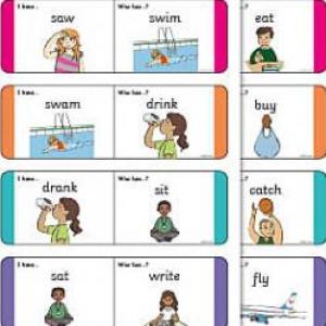 MATCH IRREGULAR PAST TENSE VERBS 