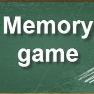 Memory game (Elements of the environment)