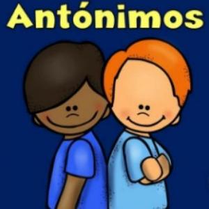 Imagen de portada del videojuego educativo: RECONOCEMOS LOS ANTÓNIMOS, de la temática Lengua