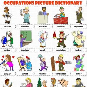 OCCUPATIONS & pROFESIONS