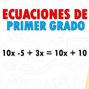 Ecuaciones de primer grado