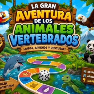 Portada del juego La Gran Aventura de los Animales Vertebrados – Ciencias