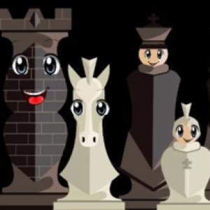 Imagen de portada del videojuego educativo: Nombres de las piezas de ajedrez, de la temática Lengua