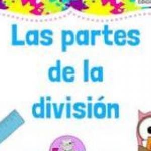 Imagen de portada del videojuego educativo: PARTES DE LA DIVISIÓN , de la temática Matemáticas