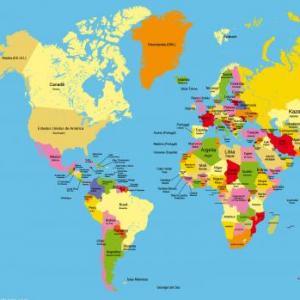Imagen de portada del videojuego educativo: Mapa político del mundo, de la temática Geografía