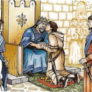 Imagen de portada del videojuego educativo: Feudalismo en cuatro puntos., de la temática Historia
