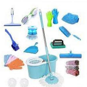 Cleaning the house.
