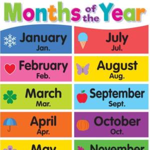 MONTHS OF THE YEAR
