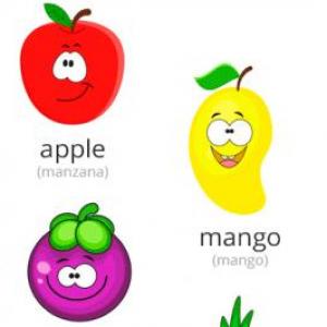 Portada del juego fruit and vegetables – Idiomas