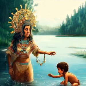 Imagen de portada del videojuego educativo: MITOLOGÍA MUISCA, de la temática Religión
