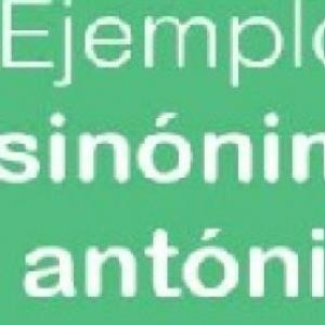 sinónimos y antónimos