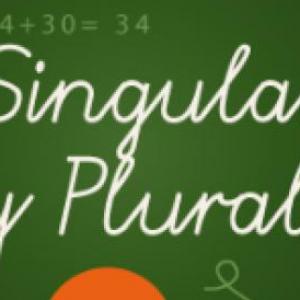 Imagen de portada del videojuego educativo: Plural or Singular, de la temática Idiomas