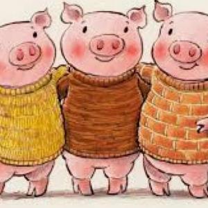 Imagen de portada del videojuego educativo: Three little pigs , de la temática Idiomas