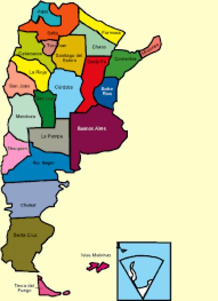 Imagen de portada del videojuego educativo: Las provincias de Argentina, de la temática Geografía