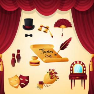 Imagen de portada del videojuego educativo: Elementos del teatro, de la temática Artes