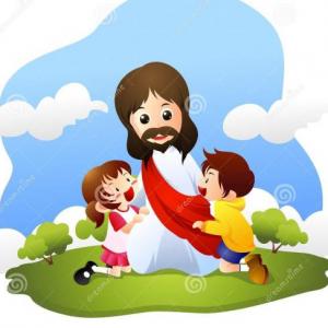 Imagen de portada del videojuego educativo: JESÚS ME ENSEÑA HABLAR CON EL PADRE  - 1° EGB, de la temática Religión