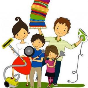 Imagen de portada del videojuego educativo: Las tareas del hogar, de la temática Sociales
