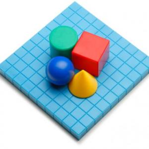 Imagen de portada del videojuego educativo: Memotest geométrico, de la temática Matemáticas