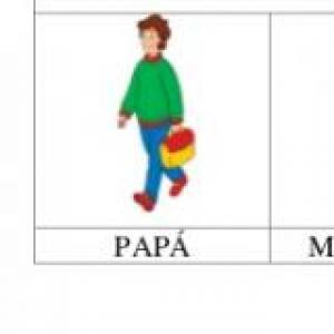 vocabulario de la generadora papá