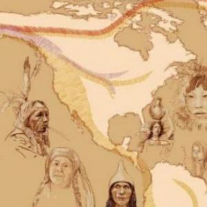 Imagen de portada del videojuego educativo: Primeros pobladores de America, de la temática Historia