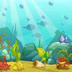 Imagen de portada del videojuego educativo: UNDER THE SEA...., de la temática Idiomas
