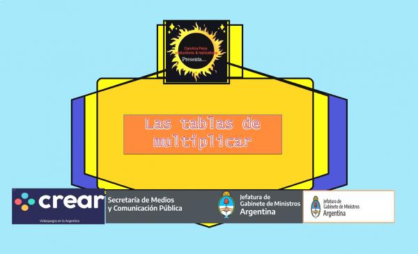 Imagen de portada del videojuego educativo: Las tablas de multiplicar, de la temática Matemáticas