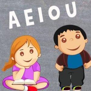 Imagen de portada del videojuego educativo: ¡Que desorden de vocales!, de la temática Lengua