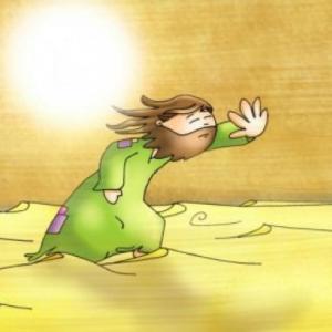 Imagen de portada del videojuego educativo: LAS TENTACIONES DE JESÚS EN EL DESIERTO, de la temática Religión
