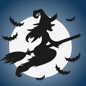 Imagen de portada del videojuego educativo: Memotest de Brujas y Gatos, de la temática Literatura