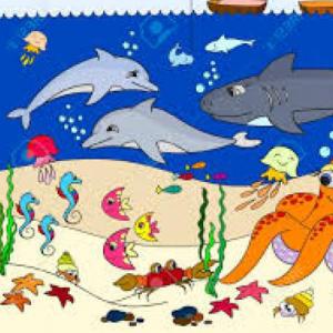 Imagen de portada del videojuego educativo: Animales marinos, de la temática Viajes y turismo