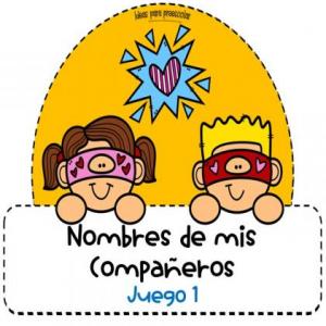 Imagen de portada del videojuego educativo: NOMBRES DE MIS COMPAÑEROS, de la temática Lengua