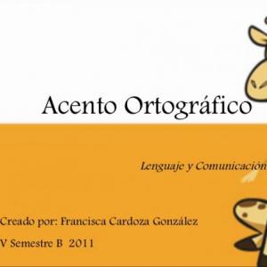 Acentos ortográficos.