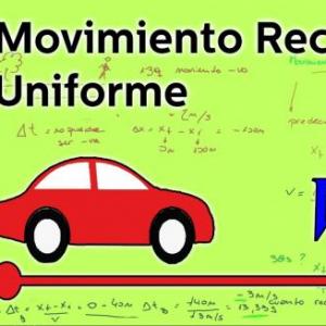 El movimiento rectilíneo uniformemente