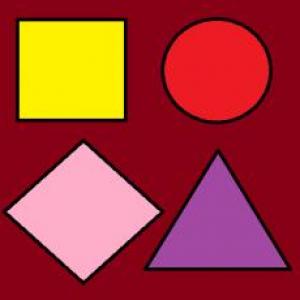 Imagen de portada del videojuego educativo: Las formas geométricas!!, de la temática Matemáticas