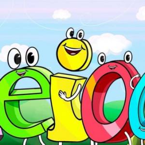 Imagen de portada del videojuego educativo: diviértete con las vocales, de la temática Lengua