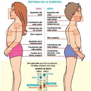 Cambios en la pubertad