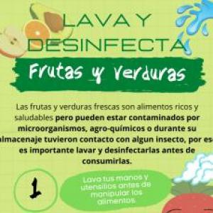 Lava y desinfecta lo que comes