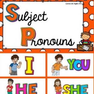 Imagen de portada del videojuego educativo: PRONOMBRES PERSONALES, de la temática Idiomas