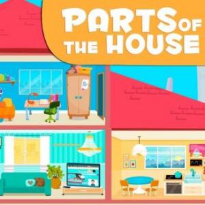 Imagen de portada del videojuego educativo: Parts of the house, de la temática Idiomas