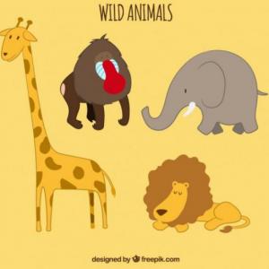 Imagen de portada del videojuego educativo: WILD ANIMALS, de la temática Idiomas