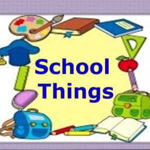 Imagen de portada del videojuego educativo: SCHOOL THINGS, de la temática Idiomas