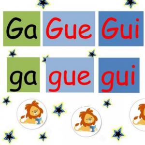 ¡Vamos a encontrar palabras con la g!