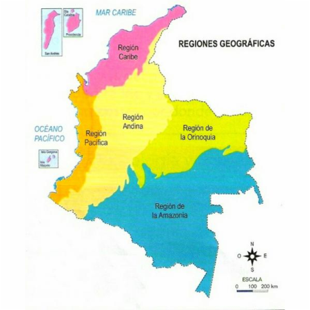 Imagen de portada del videojuego educativo: Conociendo las Regiones de Colombia, de la temática Geografía