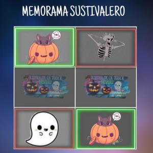 Imagen de portada del videojuego educativo: MEMORAMA SUSTIVALERO, de la temática Festividades